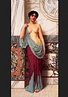 John William Godward Canvas Paintings - At the Thermae